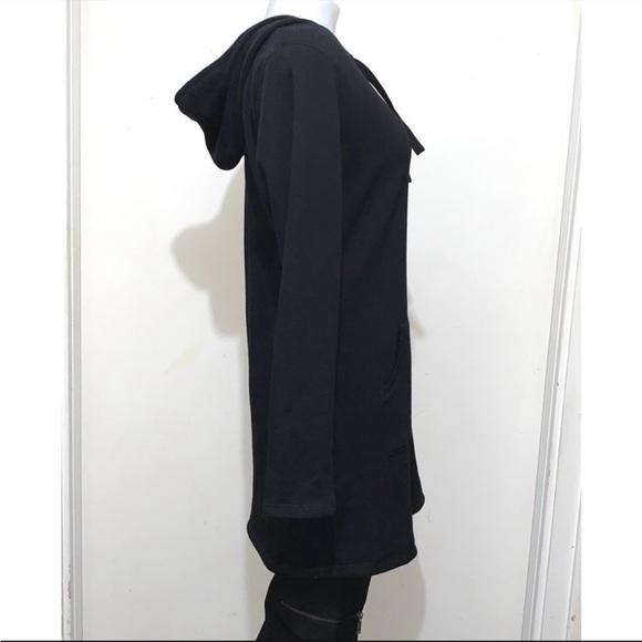 Tahari Soft Fleece Lined Hoodie Tunic / Mini Dress - Picture 2 of 11
